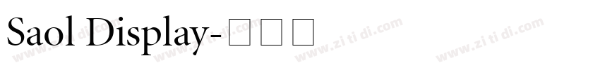 Saol Display字体转换